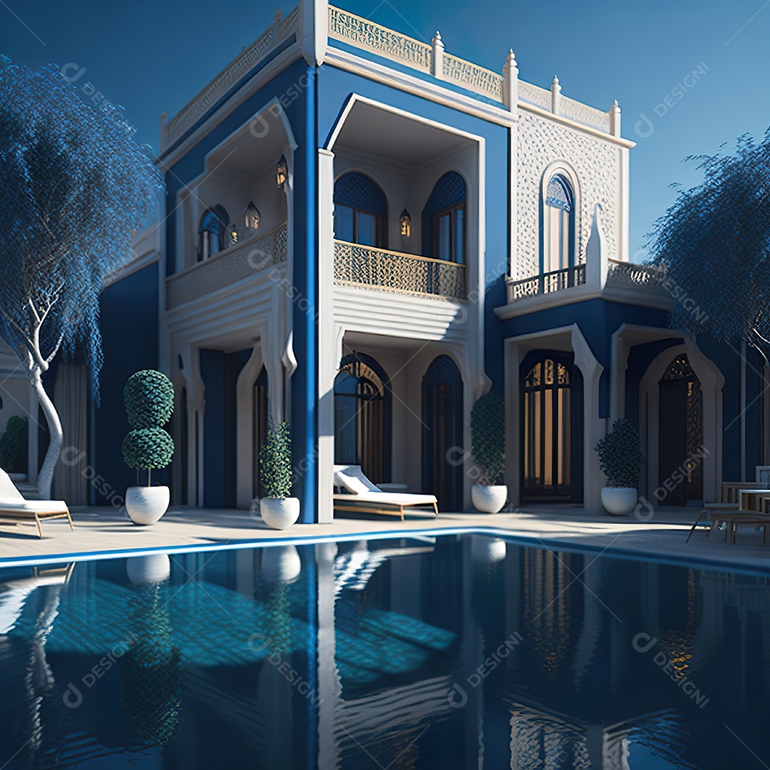 Vila marroquina cercada por água e natureza