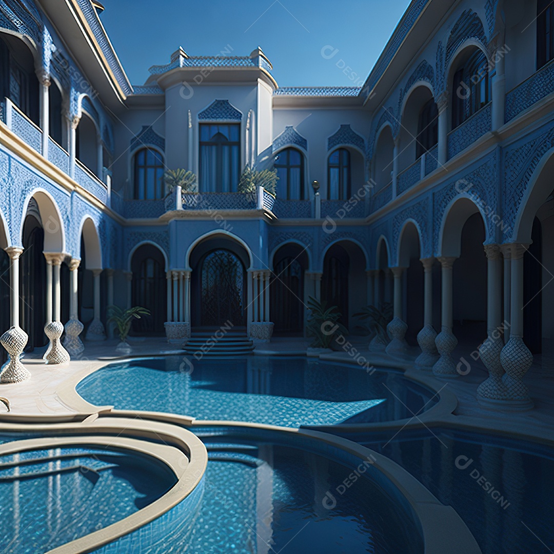 Vila marroquina cercada por água e natureza