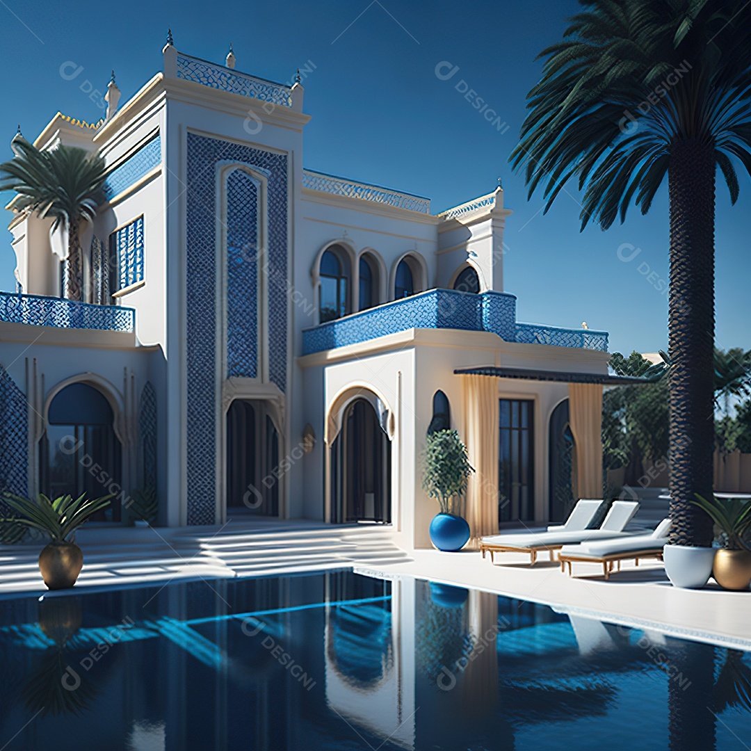 Vila marroquina cercada por água e natureza