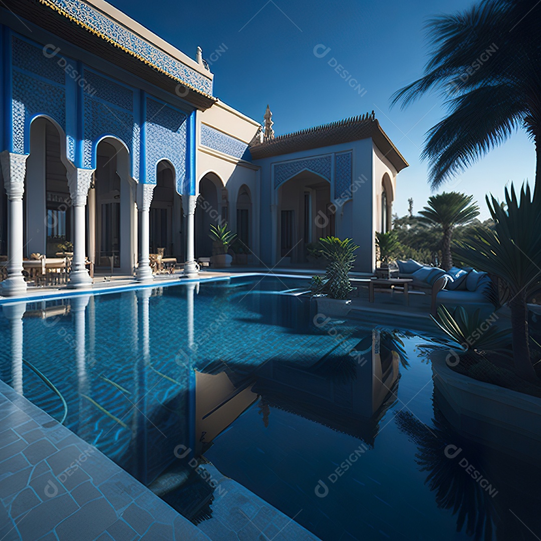 Vila marroquina cercada por água e natureza