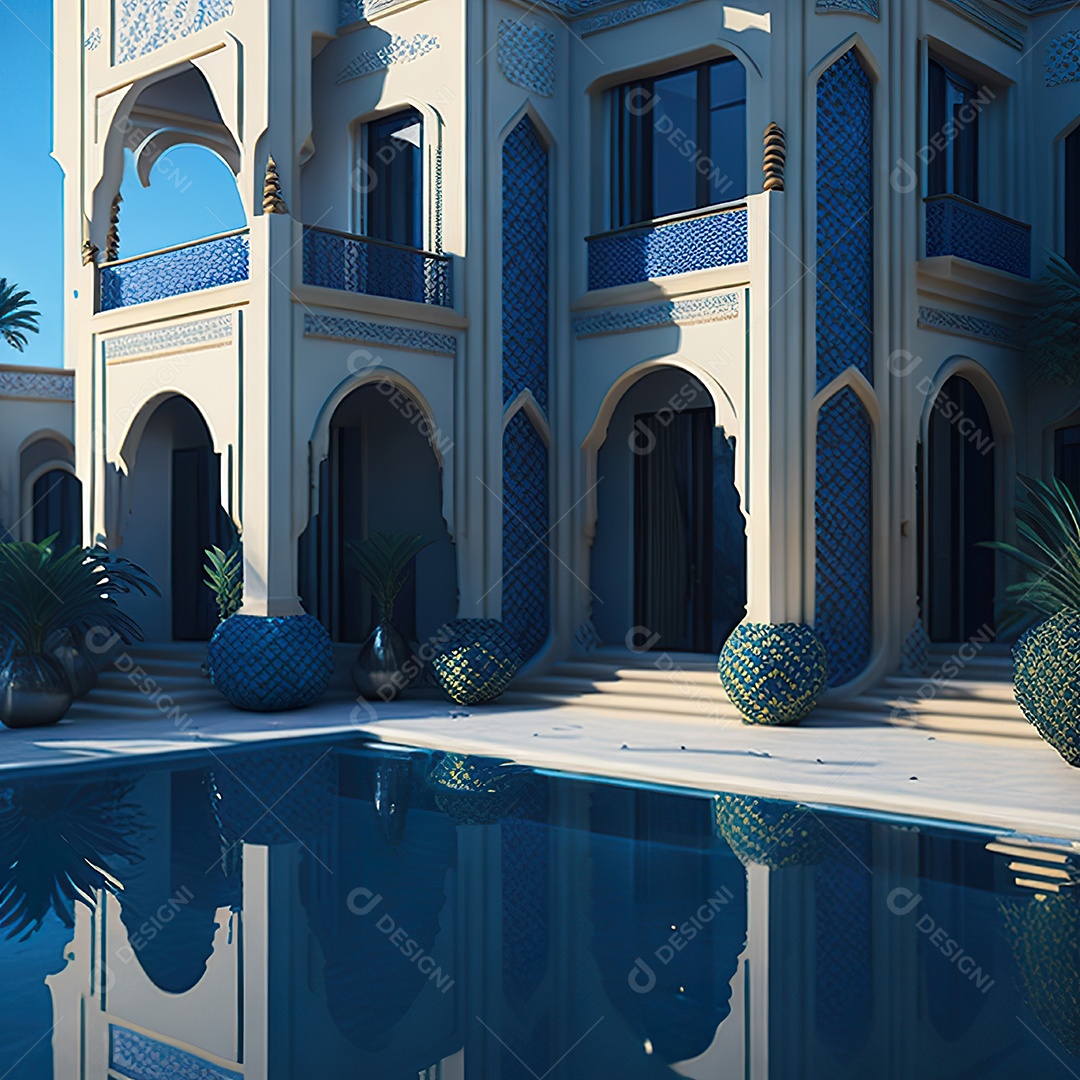 Vila marroquina cercada por água e natureza