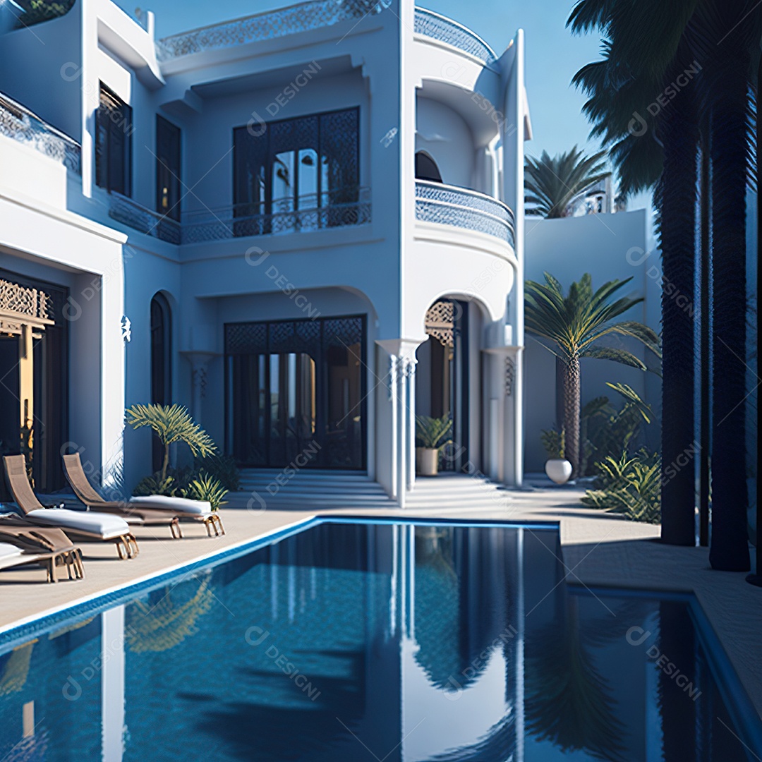 Moroccan village surrounded by water and nature