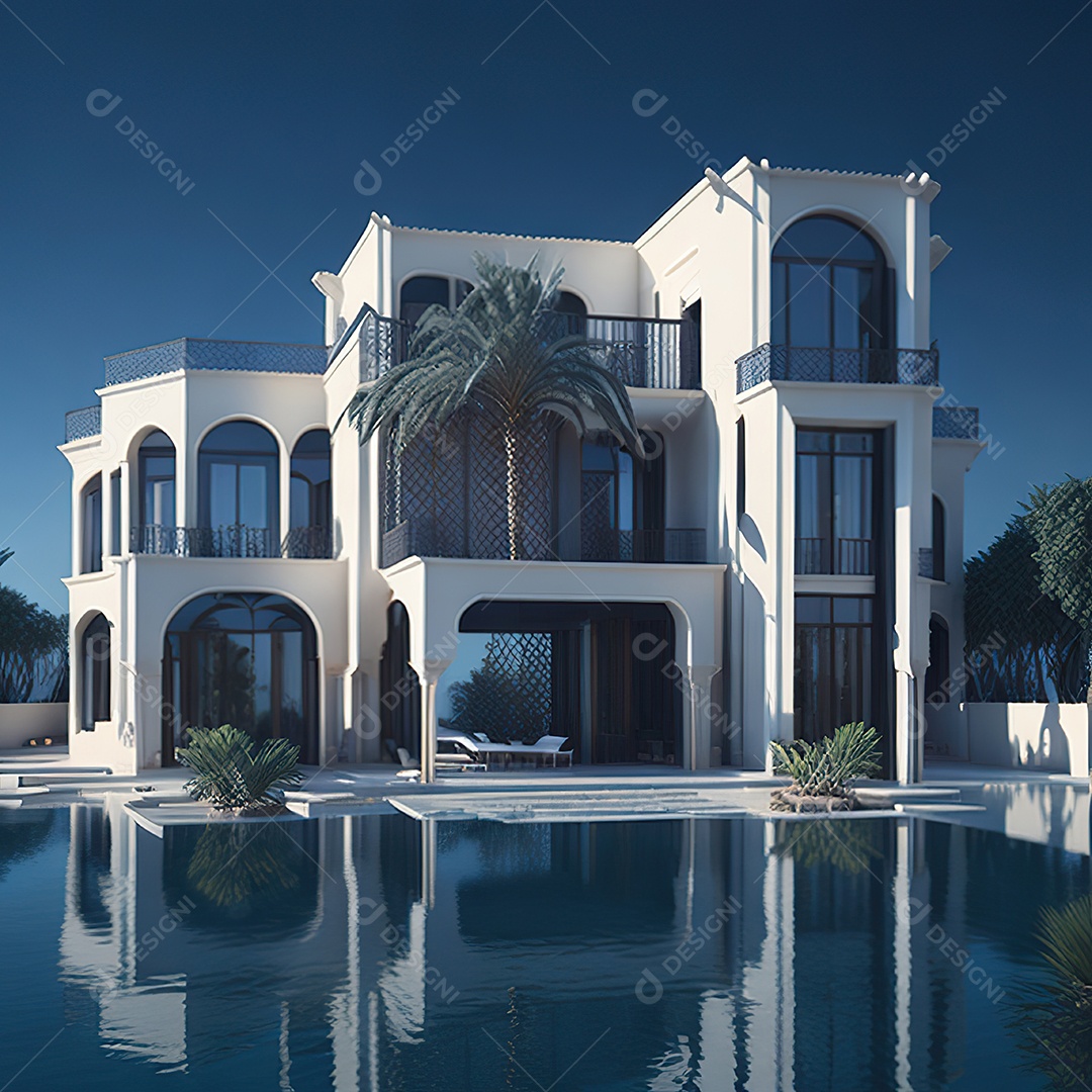 Vila marroquina cercada por água e natureza