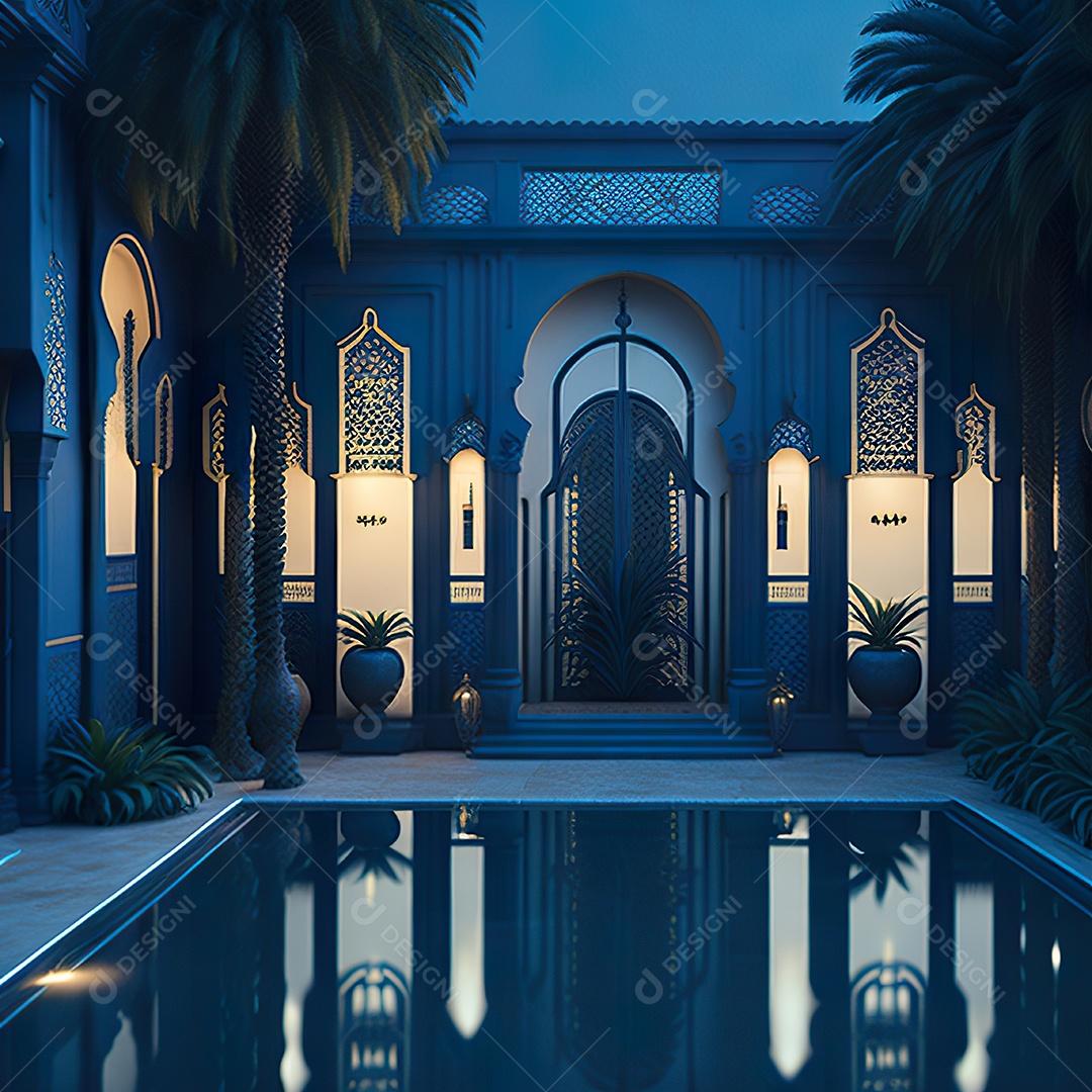 Vila marroquina cercada por água e natureza