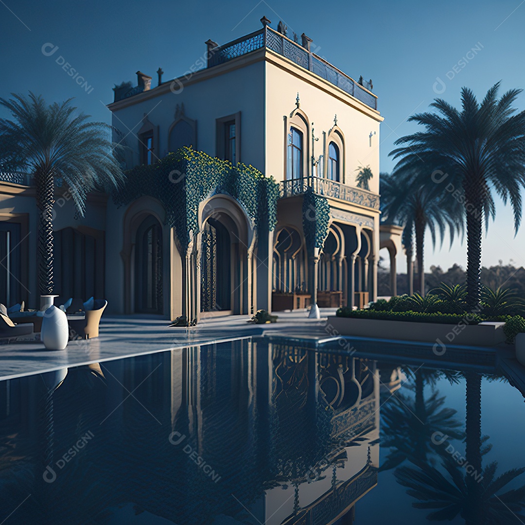 Vila marroquina cercada por água e natureza