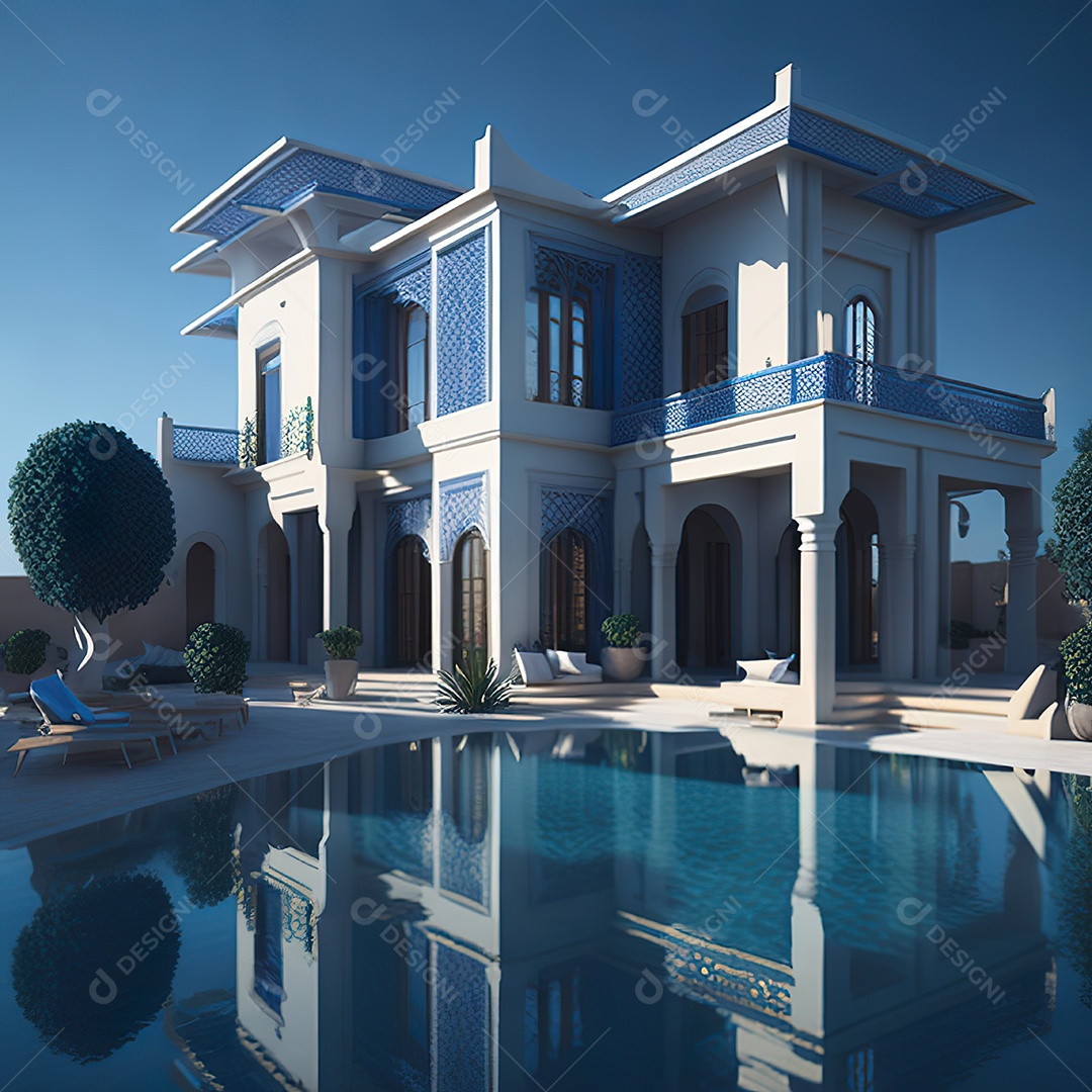 Vila marroquina cercada por água e natureza