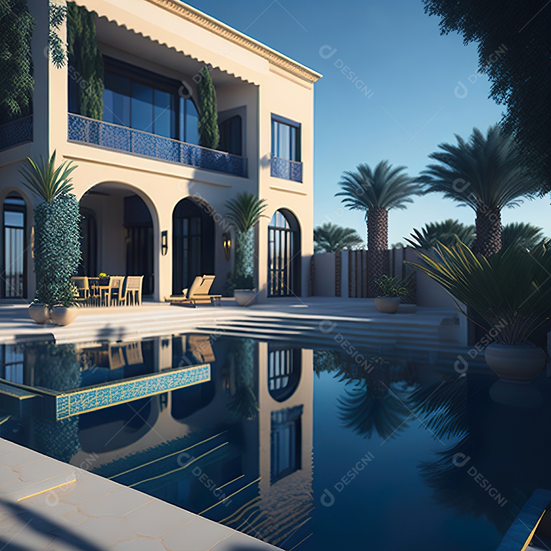 Vila marroquina cercada por água e natureza