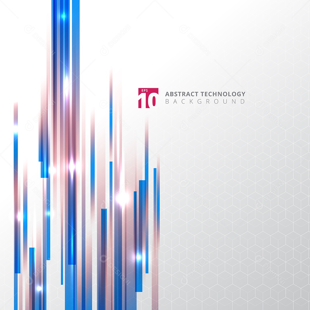 Background Linhas Retas da Cor Azul e Vermelha Vetor EPS