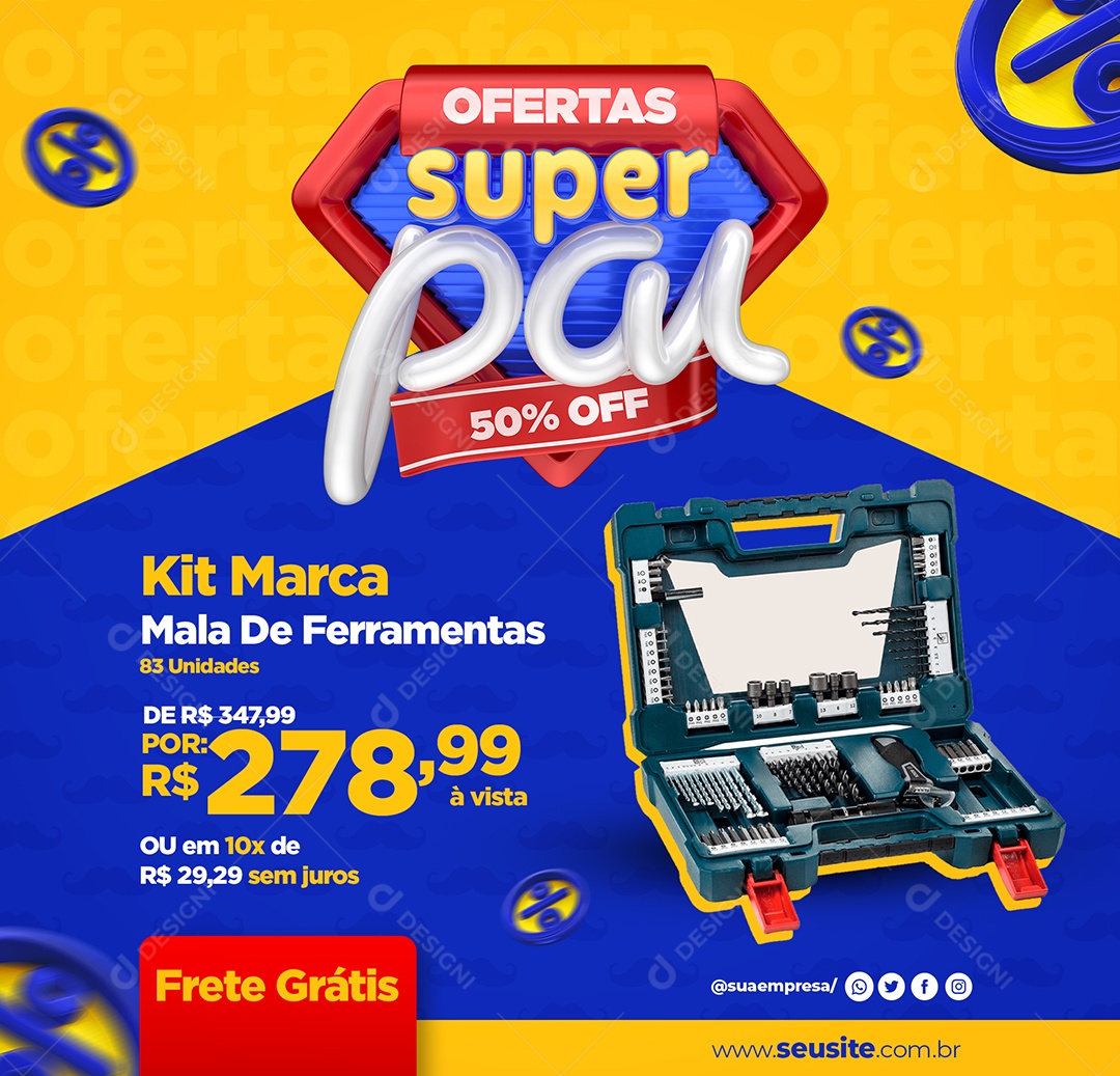 Social Media Feed Super Deals Editable PSD Toolbox Kit