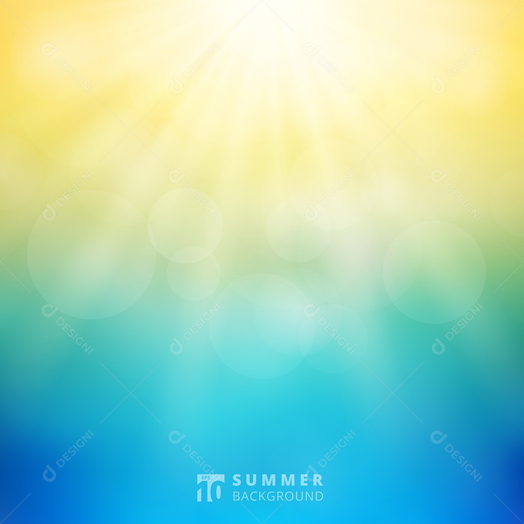 Background Luz do Sol da Temporada de Verão Vetor EPS