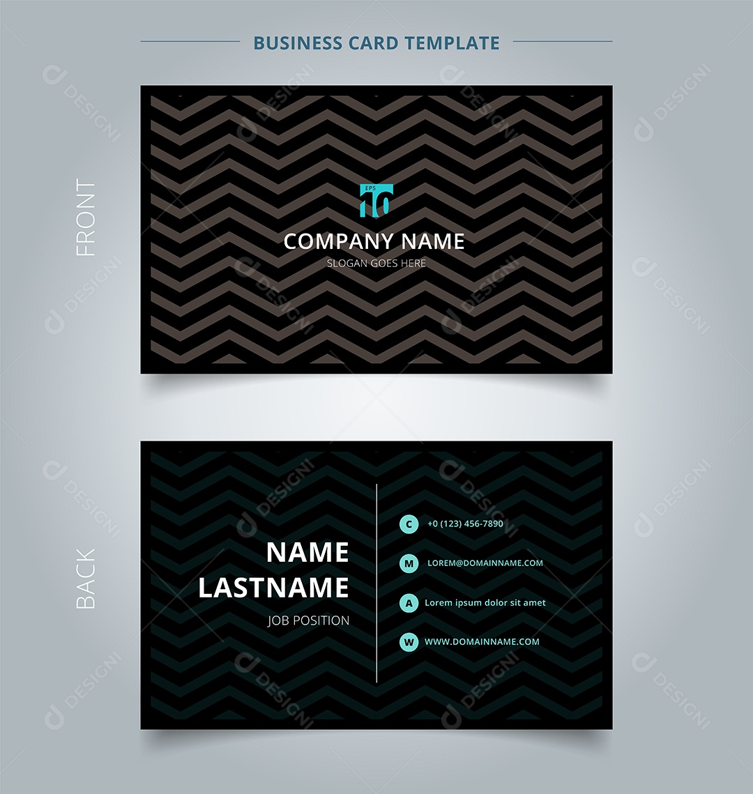 Modelo de Cartão de Visita Vetor EPS Editável