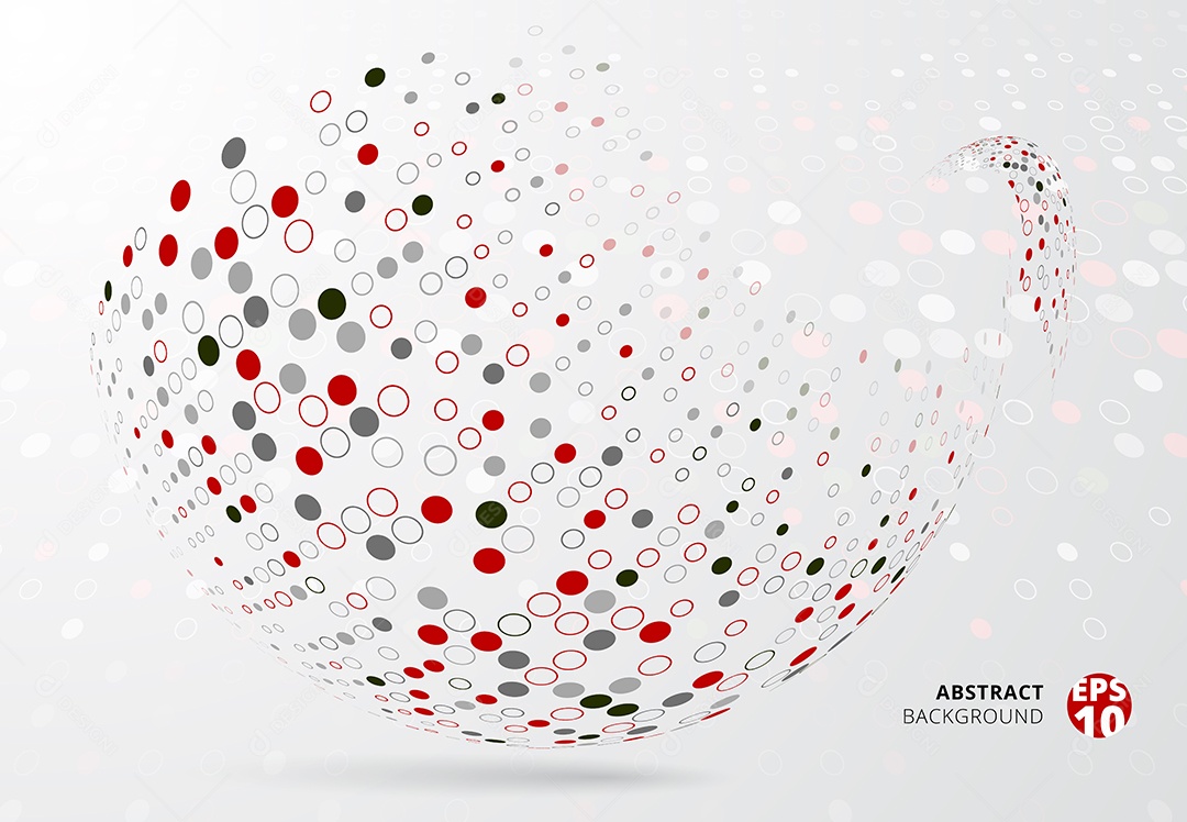 Background Pontos de Meio Tom 3d Abstratos Vetor EPS