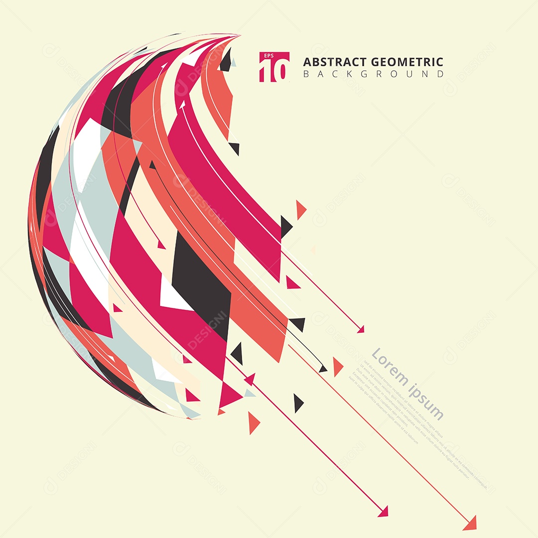 Background Abstrato 3D Geométrico Vetor EPS
