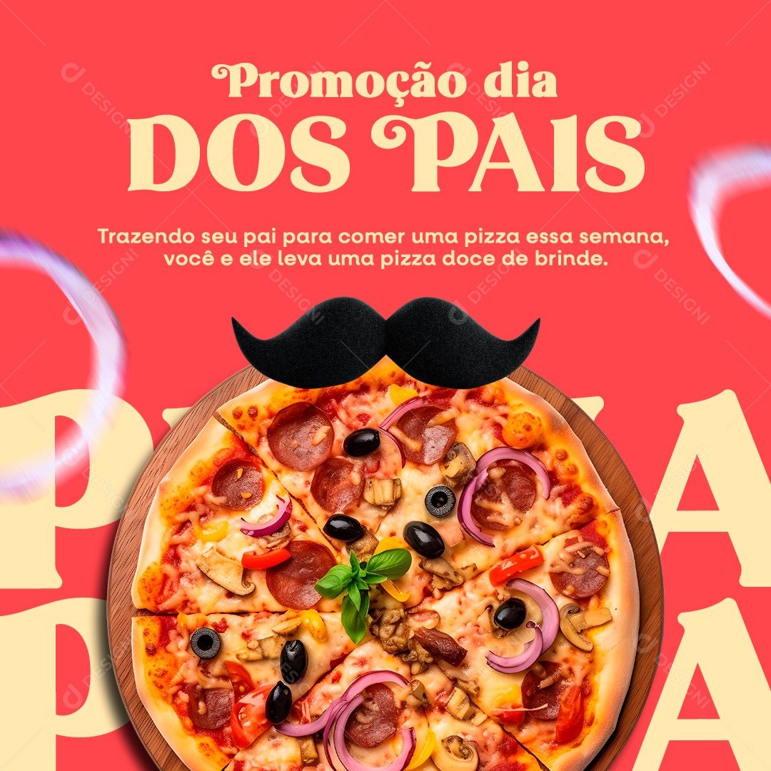 Promoção Dia Dos Pais Pizzaria Social Media PSD Editável