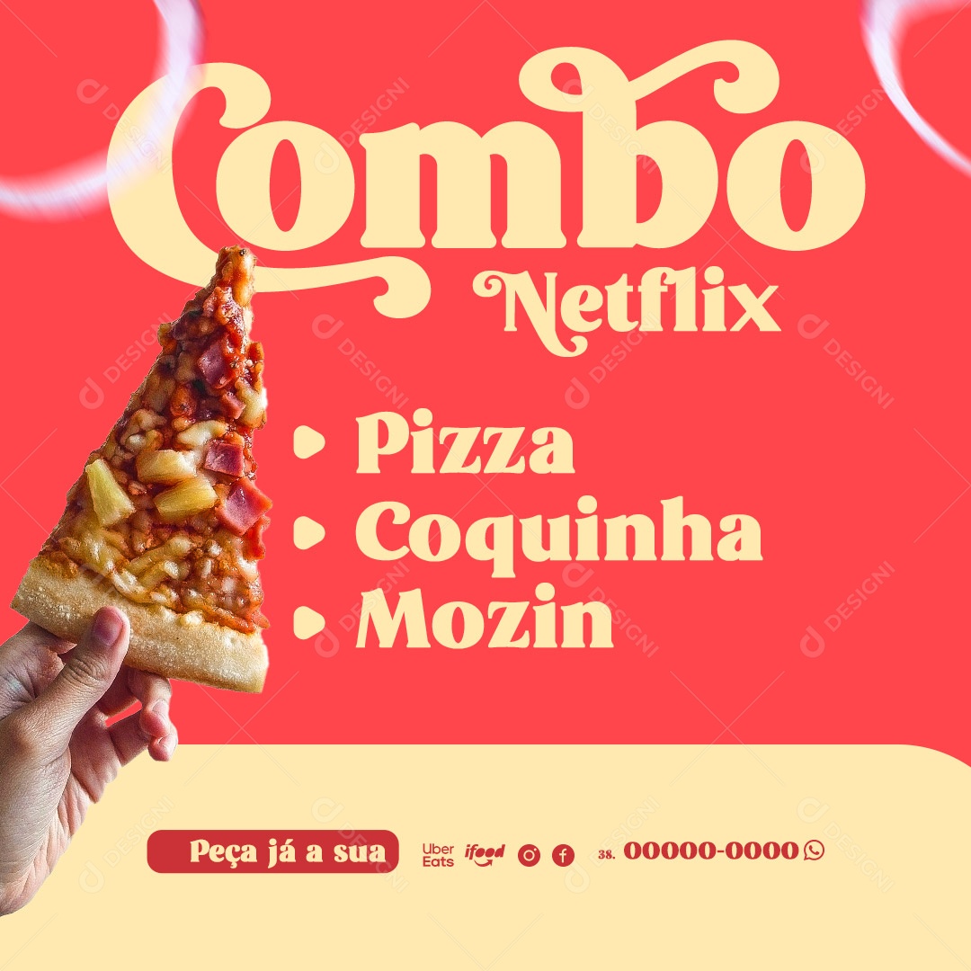 Combo Pizza Social Media PSD Editável