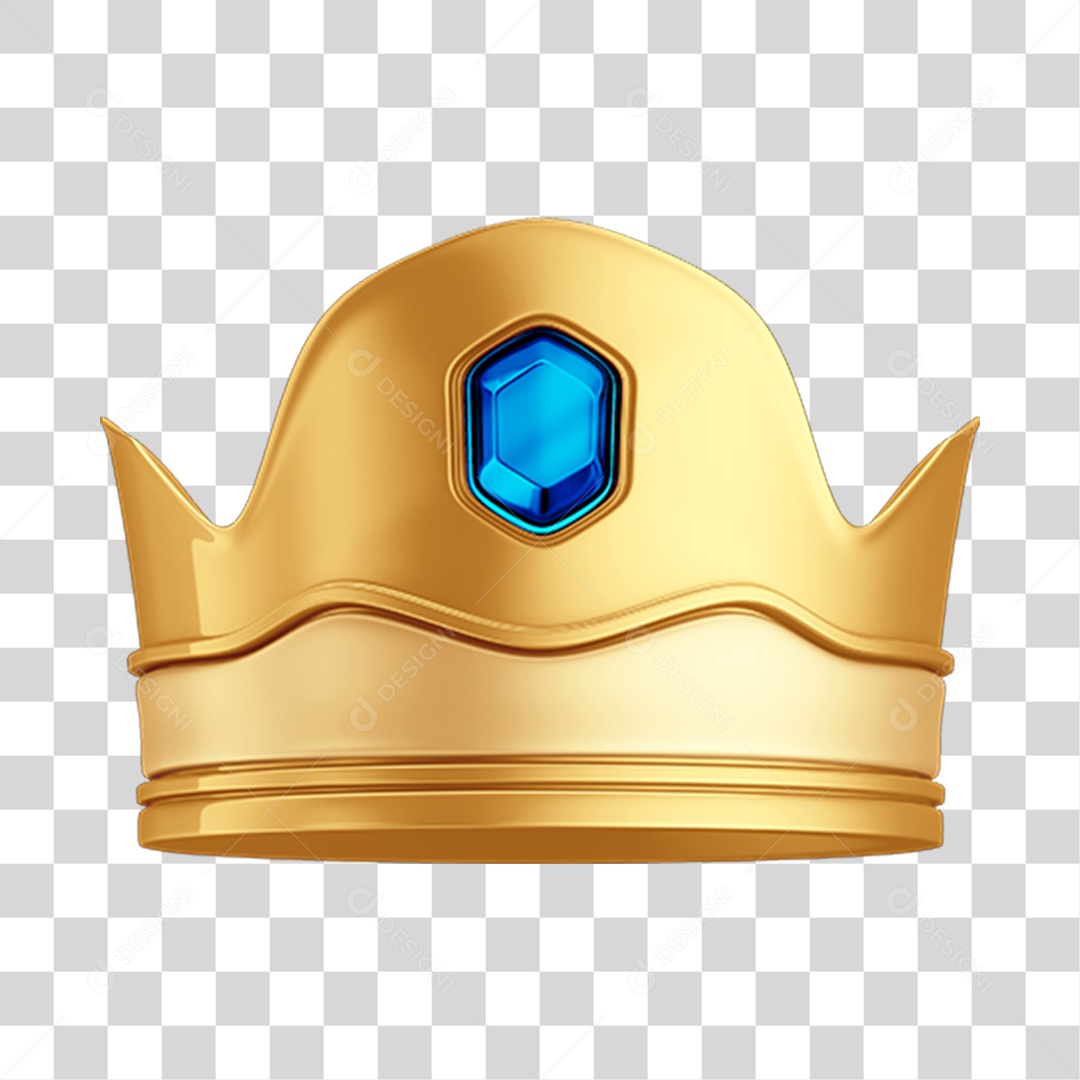 Elemento 3D Coroa Para Composição PNG Transparente