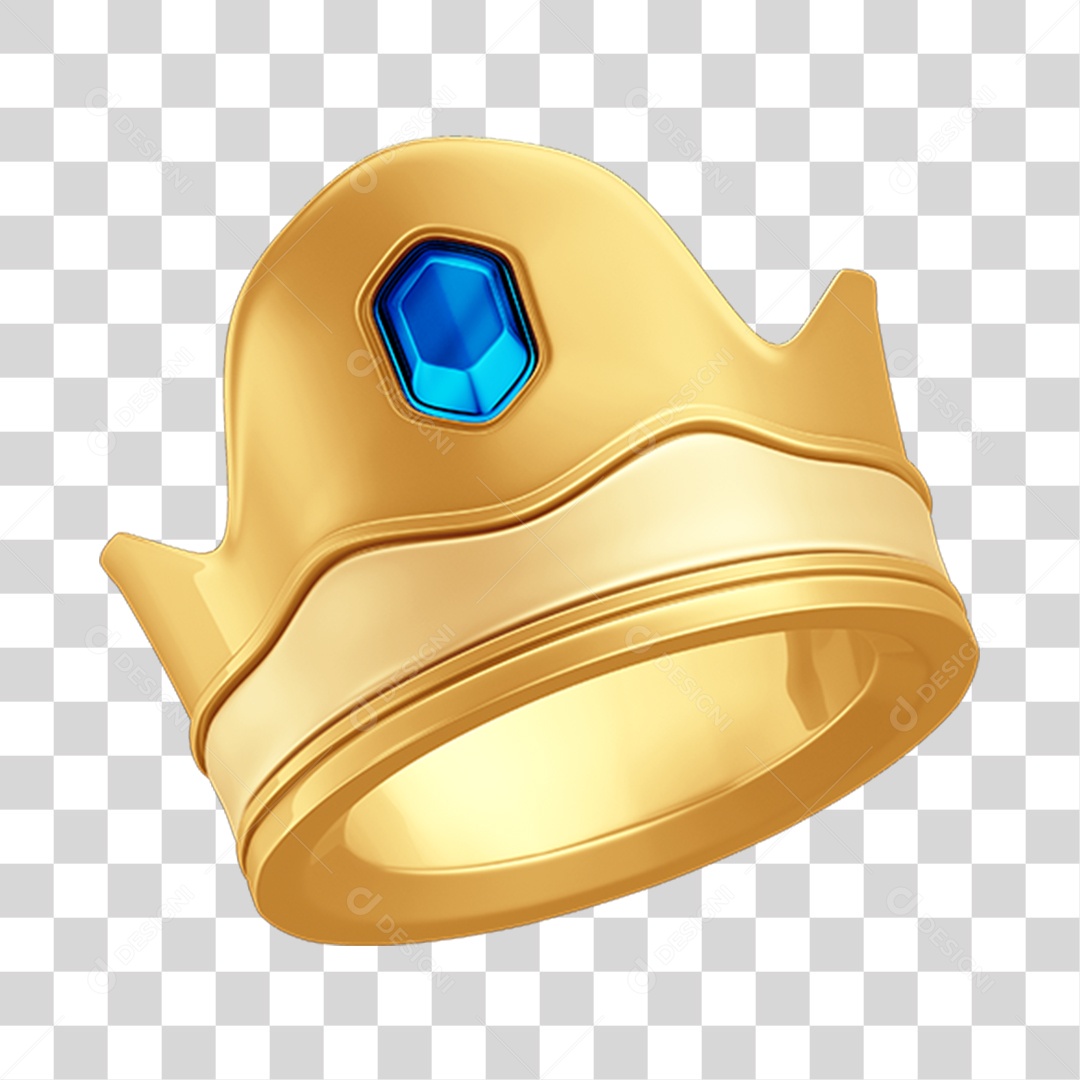 Elemento 3D Coroa Para Composição PNG Transparente