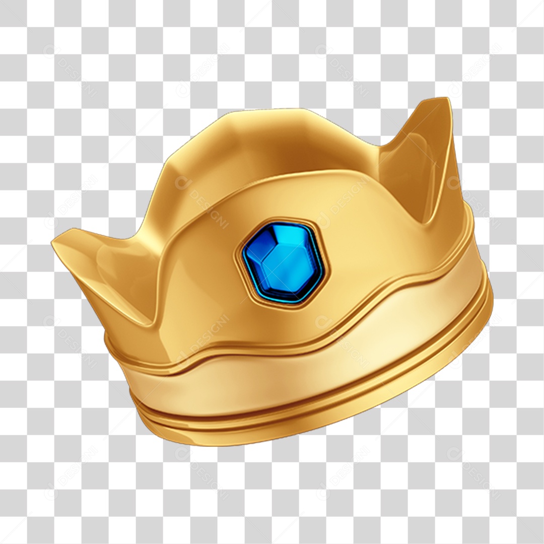 Elemento 3D Coroa Para Composição PNG Transparente