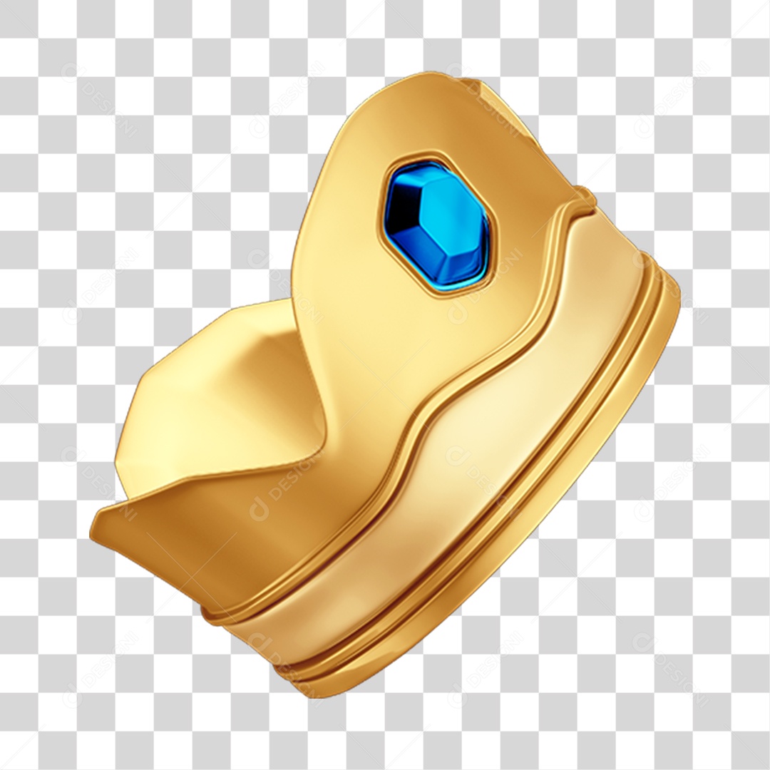 Elemento 3D Coroa Para Composição PNG Transparente