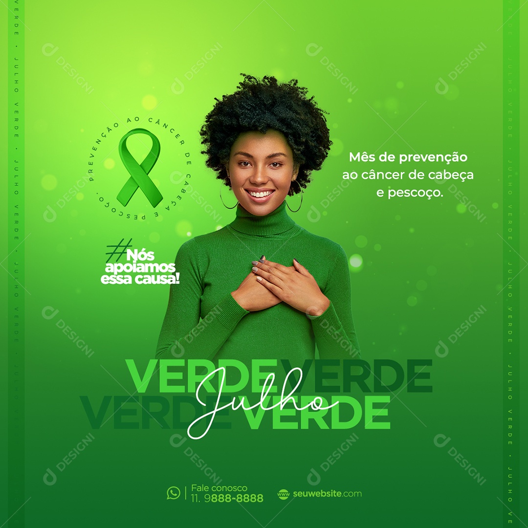 Social Media Nós Apoiamos Essa Causa Julho Verde PSD Editável