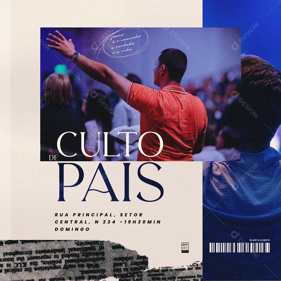 Worship of Fathers Church Of Love Gospel Social Media PSD Editable