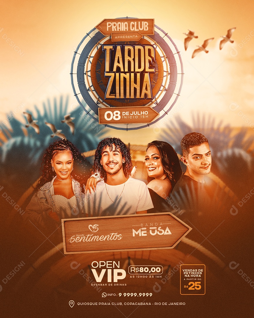 Social Media Flyer Feed Tardezinha PSD Editável