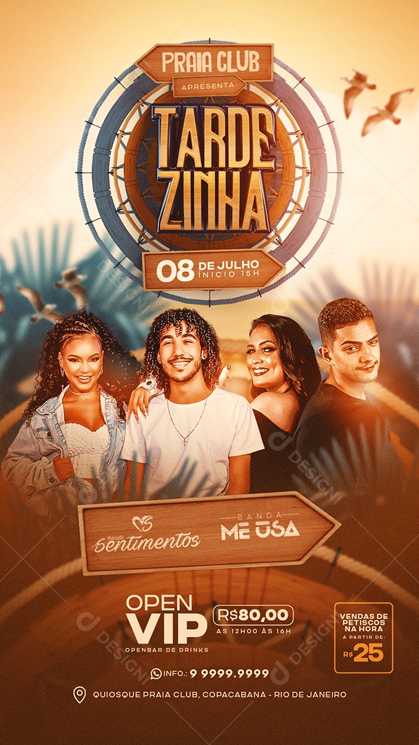 Social Media Flyer Story Tardezinha PSD Editável