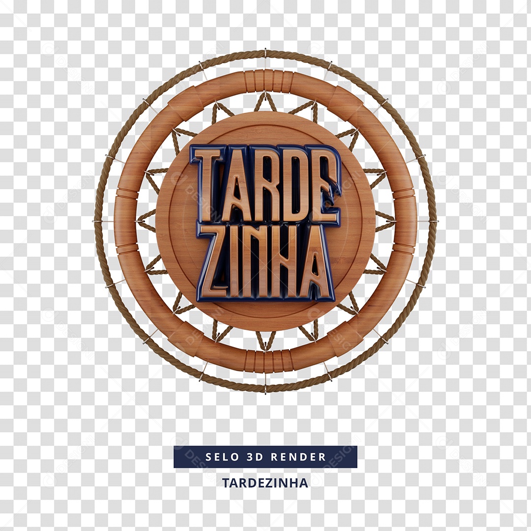 Selo 3D Tardezinha Para Composição PSD