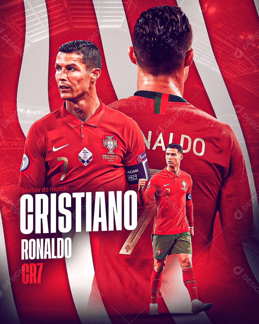 Social Media Jogador Melhor Do Mundo Cristiano Ronaldo Futebol PSD Editável