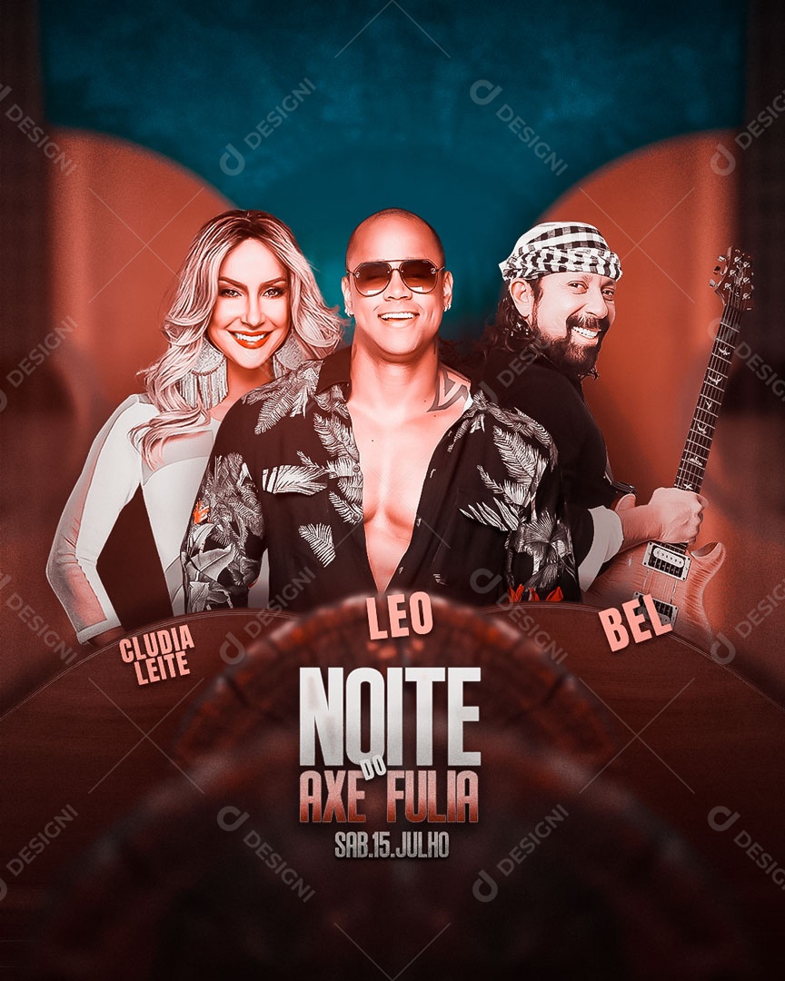 Flyer Feed Noite Do Axé Fulia Social Media PSD Editável