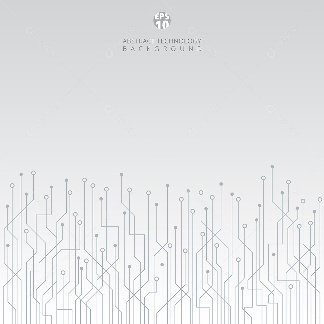 Background Placa de Circuito de Tecnologia Abstrata Vetor EPS