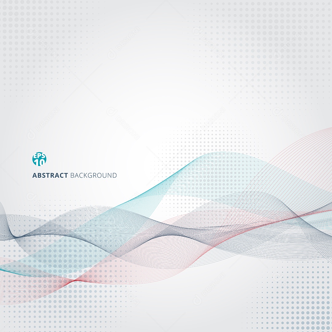 Background Padrão de Movimento de Linhas de Ondas  Abstratas Vetor EPS