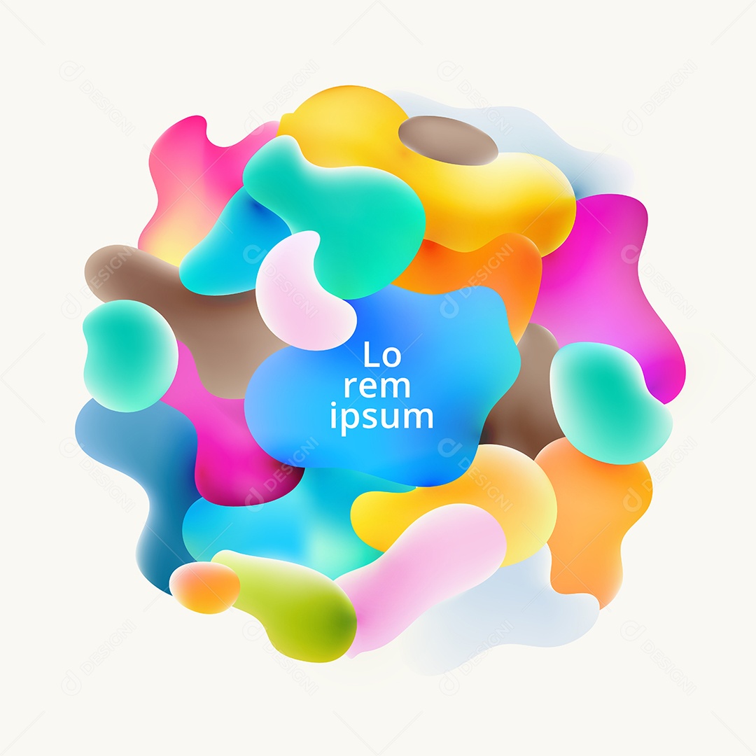 Background Bolhas Coloridas Fluidas Abstratas Vetor EPS