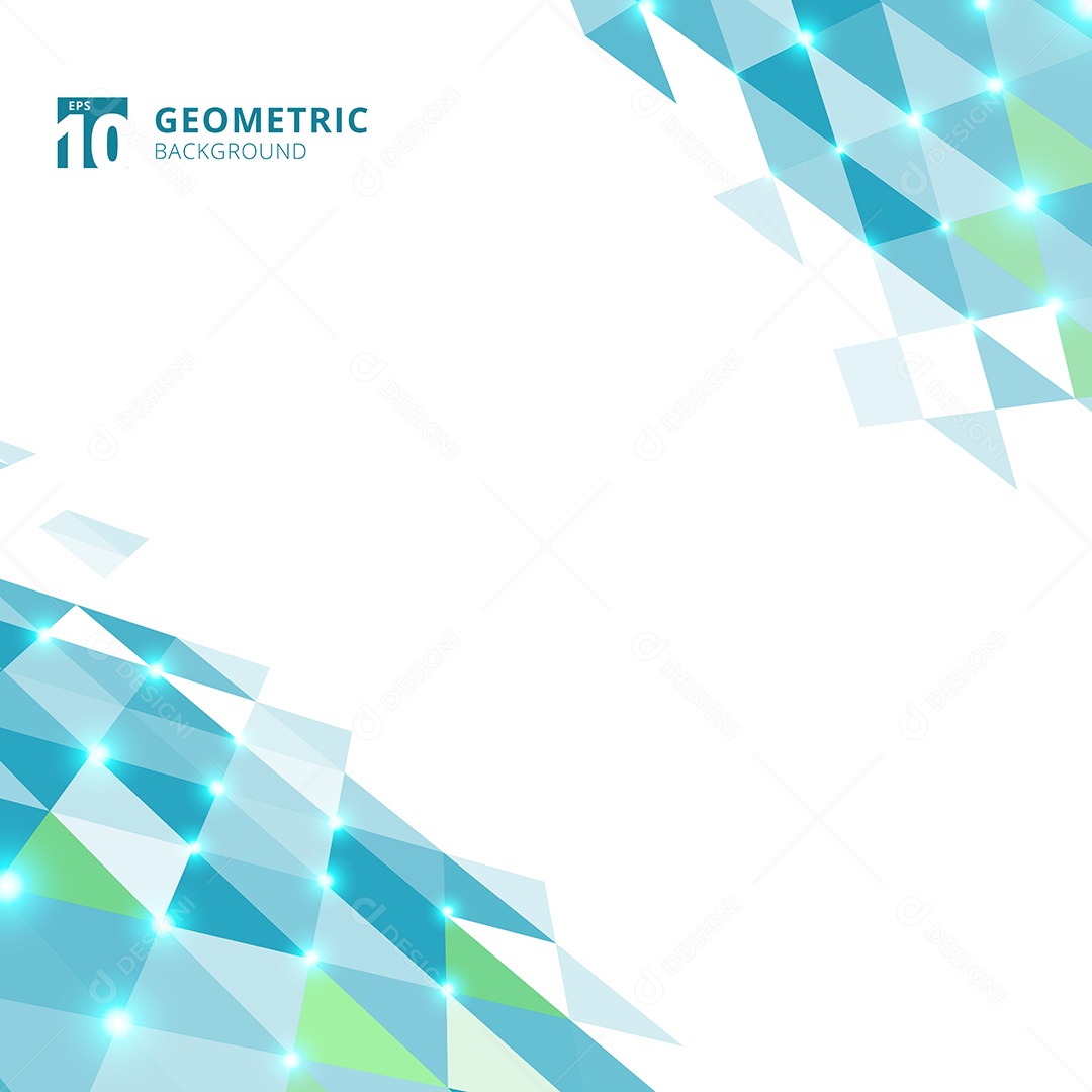 Background Perspectiva Geométrica dos Triângulos Azuis Abstratos Vetor EPS