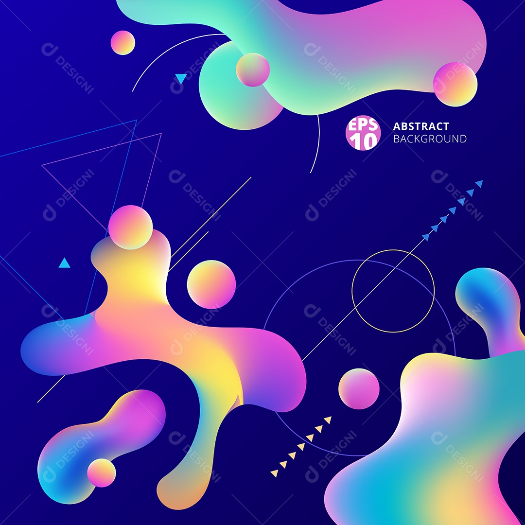 Background Formas Plásticas Coloridas Abstratas Vetor EPS