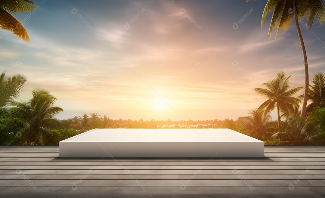 Fundo para Cenário Realista Sunset ao Por do Sol