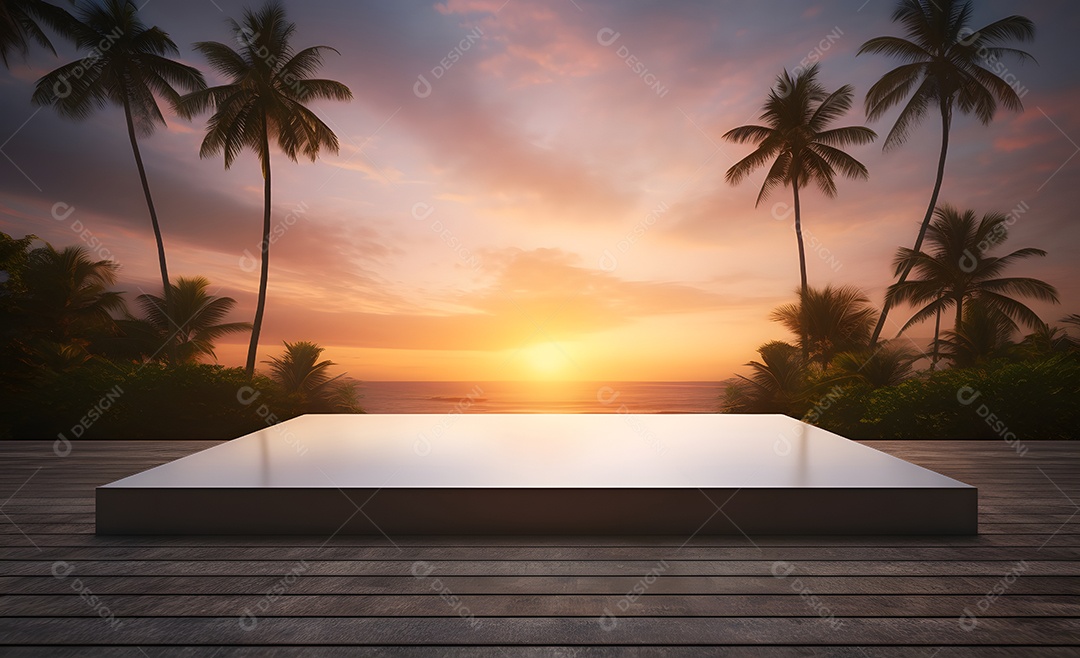 Fundo para Cenário Realista Sunset ao Por do Sol