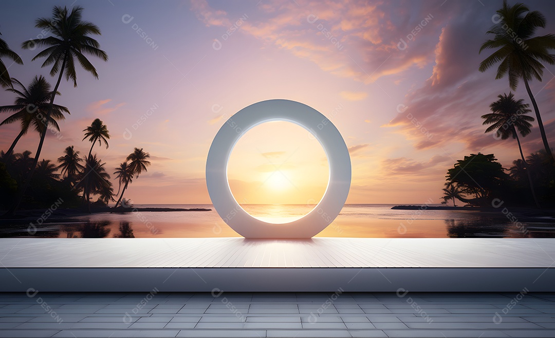 Fundo para Cenário Realista Sunset ao Por do Sol