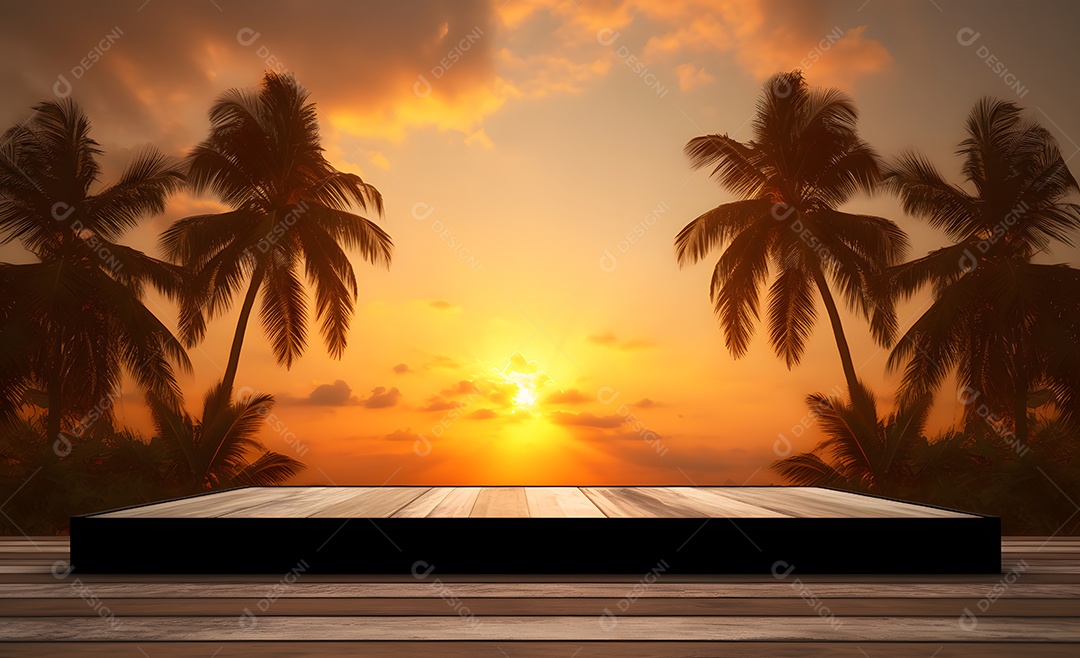 Fundo para Cenário Realista Sunset ao Por do Sol