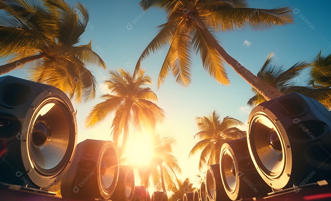 Fundo para Cenário Por do Sol Realista Sunset