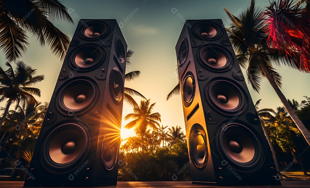 Fundo para Cenário Por do Sol Realista Sunset