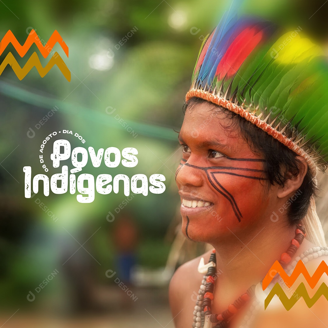 Dia Dos Povos Indígenas 08 De Agosto Social Media PSD Editável