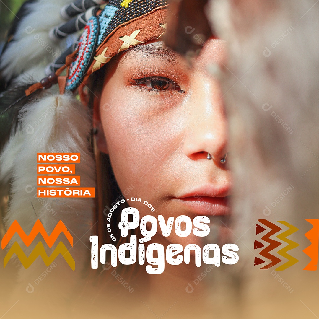 Social Media Dia Dos Povos Indígenas Nosso Povo Nossa História PSD Editável