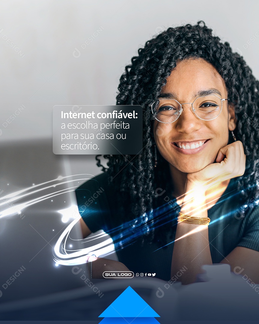 Internet Confiável Escolha Perfeita Social Media PSD Editável