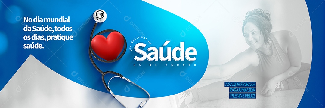 Social Media Banner Dia Nacional Da Saúde 05 De Agosto PSD Editável