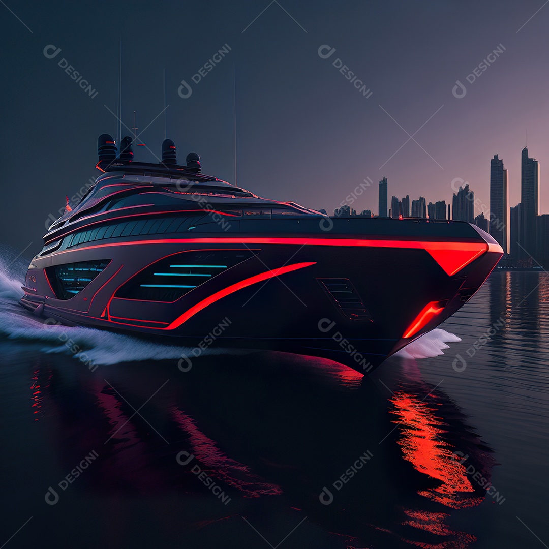 Imagem realista de iate