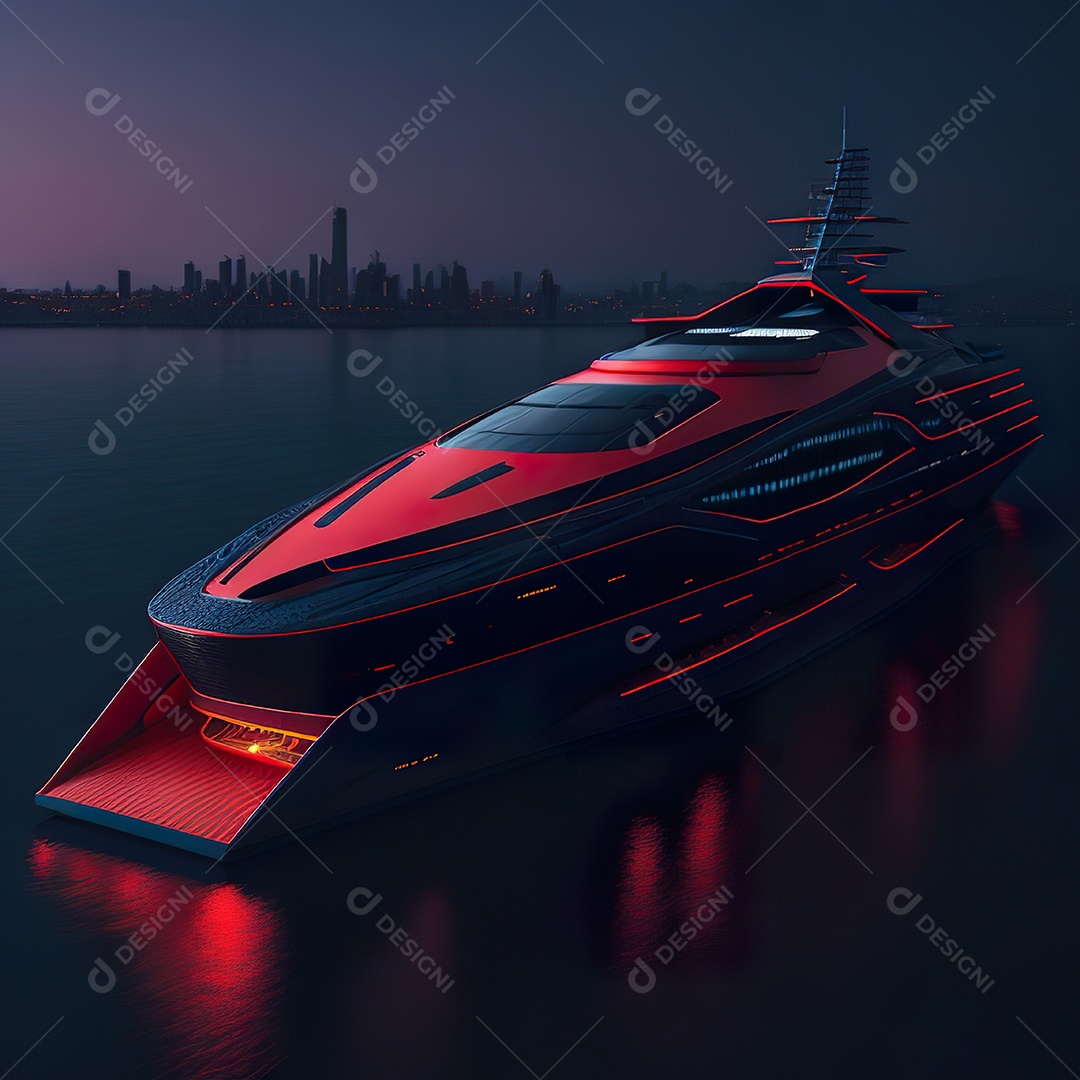 Imagem realista de iate