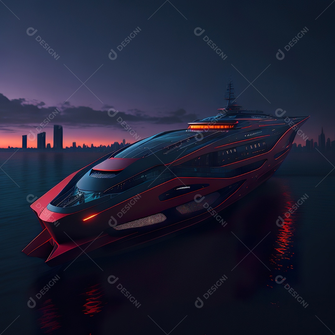 Imagem realista de iate