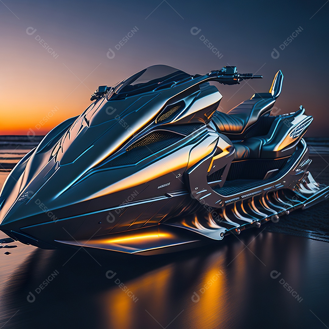 Imagem realista de jet ski