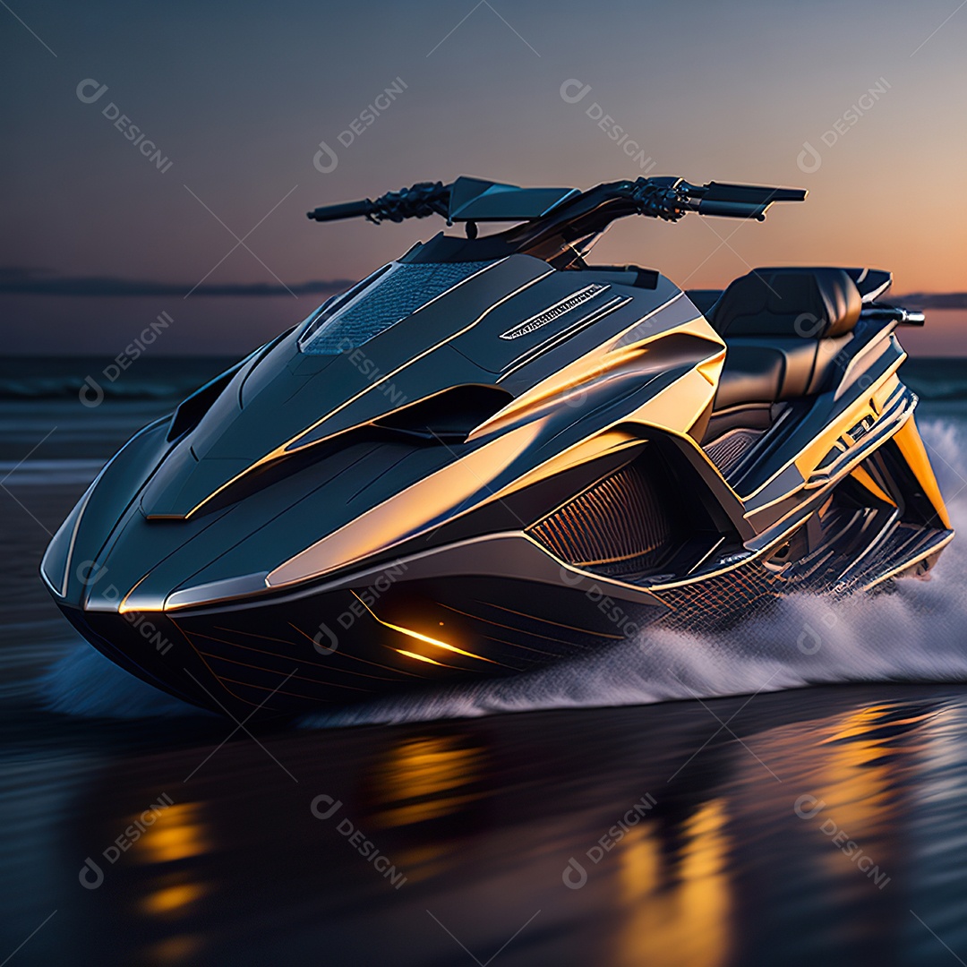 Imagem realista de jet ski